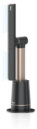 Shark TurboBlade Ventilador de torre silencioso sin aspas, multidireccional y de alta velocidad, alcance de 20 m, 10 velocidades, horizontal, oscilación 180°, mando, temporizador, Carbón, TF200SEU