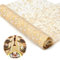ZMDMAH Tischläufer Gold, 70 x 300 cm Goldfarbener Tischläufer, Tischdeko Geburtstag mit Goldfolie Vintage Chiffon Transparentes Glitzer Tischband Glänzend für Geburtstag Hochzeit Party Taufe DIY