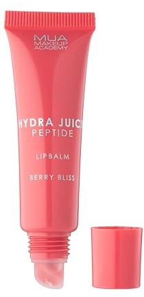 MUA Hydra Juice Peptide Lip Balm, Berry Bliss (Pack of 1) | Red Colour with a Strawberry Scent, Hydrating Formula with Vitamin E, Vegan & Cruelty Free