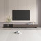 Extendable TV Unit with 3 Drawers | Adjustable Length 200-330cm (78.7-130), TV Stand for 65-Inch TVs, Space-Saving Media Console for Narrow UK Living Rooms & Apartments (Black walnut + Dark grey)