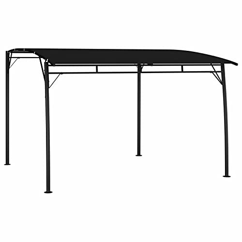 Auvent de pergola de jardin bioclimatique Tenda 3 x 3 x 2,55 m - Couleur anthracite - Parfait pour la terrasse et la relaxation dans le jardin.