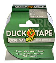 Duck Tape Original, Hochfestes, wasserfestes Gaffer- und Rohr-Klebeband, silberfarben, Reparaturband, 50 mm x 10 m
