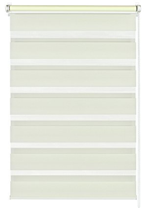 Gardinia 31087 Easyfix Doppelrollo 120 x 150 cm mit einfacher Montage auf dem Fensterflügel durch Kleben oder Klemmen, Creme