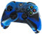 Assecure pro soft silicone skin grip protective cover for Microsoft Xbox One controller rubber bumper case with ribbed handle grip (Blue Camouflage)