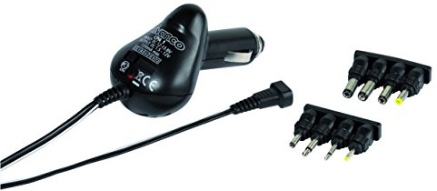 Vivanco CPA 10 einsetzbares KFZ-Netzteil für Elektronikgeräte (1,5-12V, 1200mA) schwarz