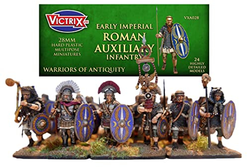 Victrix VXA028 - Frühkaiserliche Römische Hilfsinfanterie - 24 Figuren Set - 28mm Plastikminiaturen - Krieger der Antike