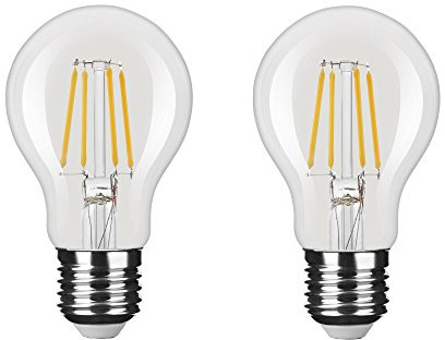 NuLoXx 2er Pack LED Filament Bulb A60 E27 8W/840 4000K neutralweiß/kaltweiß DIMMBAR, 1055 LM, AC 220-240, 360° Abstrahlwinkel