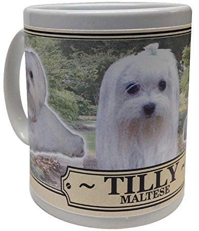Taza de regalo personalizada de raza de perro maltés
