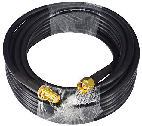YILIANDUO Câble d'extension SMA 5M SMA Mâle à Femelle Faible Perte RG58 Câble Rallonge Antenne WiFi pour Routeur Wi-Fi Caméra de Sécurité Adaptateur de Carte Réseau Sans Fil Baofeng Radio Ham