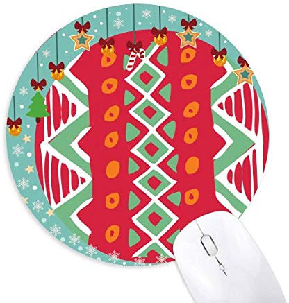 Red Mexico Totems Antike Zivilisation Zeichnen Maus Pad Jingling Bell Round Rubber Mat