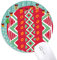 Red Mexico Totems Antike Zivilisation Zeichnen Maus Pad Jingling Bell Round Rubber Mat