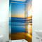 DRUCK-EXPERT Premium Duschrückwand 0,4 mm selbstklebendes Hart-PVC, Größe:2 x B 103 x H 240 cm Hochformat, Muster:Abendstimmung Meer