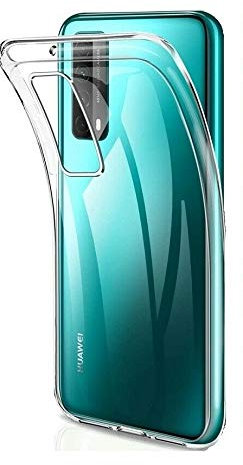 Captor Cover Trasparente per Huawei P Smart 2021, Custodia TPU in Silicone Flessibile Morbida e Sottile, Protezione Full Body con Bordo Rialzato per Schermo e Fotocamera