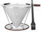 Kaffeefilter, Kaffeefilter mit Abnehmbar Kaffeefilterhalter, Wiederverwendbarer Kaffeefilter zur Herstellung von Manuellem Kaffee, Kaffeefilter Wiederverwendbar mit Reinigungsbürsten