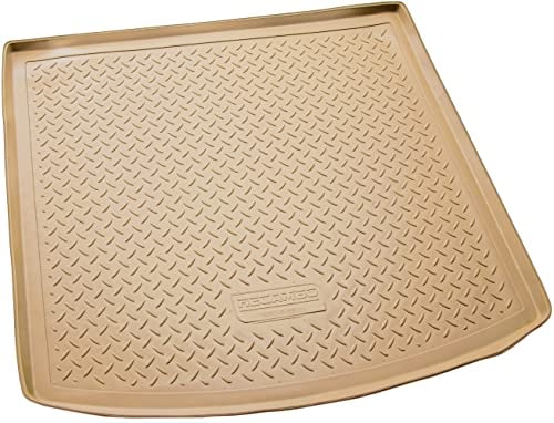 Recambo Gummi Kofferraumwanne Premium passend für BMW 5er E61 Touring | BJ 2004-2010 | passgenau mit Rand | Beige
