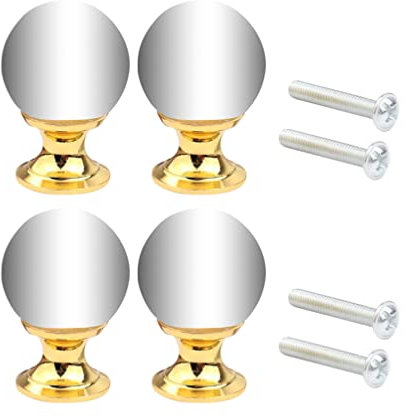 HOMSFOU 4 Sets Kristall-Schrankknäufe aus Glas mit Diamanten, Türgriff, Schubladenknäufe, Kommoden, Griffe für Zuhause, Küche, Büro