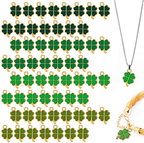 Zocipro 60 Stück Glücksbringer Klein Vierblättriges Kleeblatt,Kleine Geschenke für Kollegen,DIY Kleeblatt Glücksbringer Kleine Geschenke Abschied Kollegen,Kleine Kundengeschenke Weihnachten