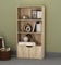 URBNLIVING 4 Tier Wide Wooden Bookcase Cupboard with 2 Doors Storage Shelving Display Shelf Cabinet Unit (Oak with Oak Doors)