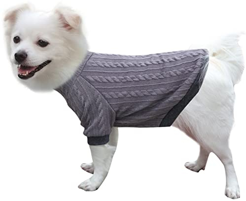HuaLiSiJi Hundepullover Chihuahua Pullover Chihuahua Kleidung Small Dog Sweater, Elastizität Weichheit Komfort und Wärme (M, Grau)