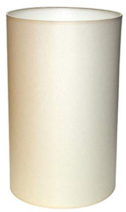 Lampenschirm 250x400 mm Durchmesser x Höhe | Walze | Baumwolle ecru (creme) | Für E27-Lampenfassung und 25 x 40 cm Lampenschirm