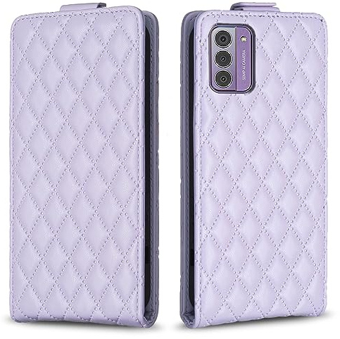 COQUE For Nokia G42 5G phone case, Nokia G42 5G vertical opening case design with 3 card slots-Purple