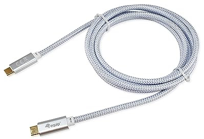 Equip 128358 USB 3.2 Gen 2 C-auf-C-Kabel, M/M, 2,0m, PD100W, 4K/60Hz, 10Gbps, Weiß