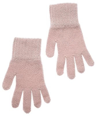 KNITAS Gestrickte Fingerhandschuhe aus Wolle für Kinder I Warme Doppellagen Winterhandschuhe für Jungen und Mädchen 5-7 Jahre I Bequeme Weiche Handschuhe in der Farbe Rosa - Größe 6