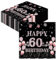 GROVBLE Servietten 60 Geburtstag,40 Stück Papierserviette Mädchen Happy Birthday Servietten Decorations,Schwarz Rosé Gold Tischdekoration für Party Geburtstag,Happy 60th Birthday Paper Napkins (ee)