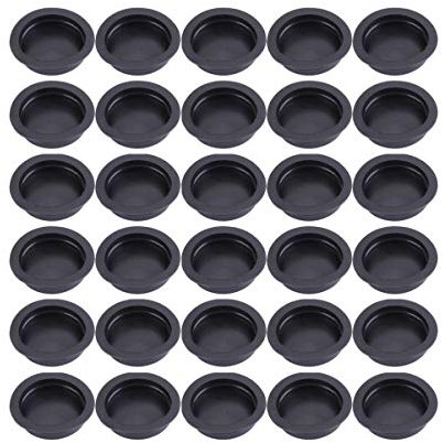 100 Stück Gipsfigur Stecker Bodenverschluss Gummistopfen Schwarz