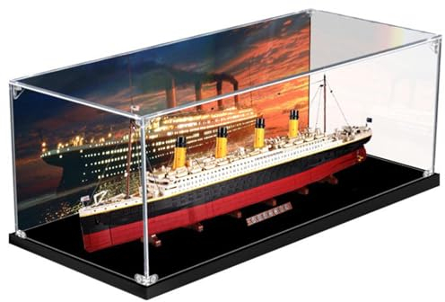 Acryl Vitrine Box Für LG 10294 Konstruktionsspielzeug Staubdichte Vitrine Für Modelle Sammlerstücke (Set Nicht Im Lieferumfang Enthalten) 140*20*50cm (Inkjet Printing)