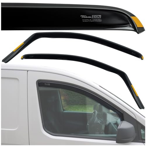 HEKO - Kompatibel mit Ford Tourneo Connect 2022+ Seitenscheiben-Windabweiser; Vorne; 2 Stk.; Regenabweiser, Windabweiser, Getönt, Stromlinienförmig; Einfache Montage; Schutz vor Wind und Regen