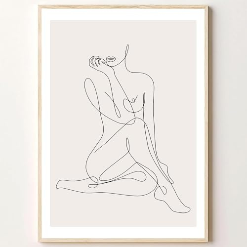 Minimalistische Linienzeichnung, Kunst, Frauenkörper, Linienzeichnung, Wandkunst, abstrakter minimalistischer Druck, weibliche Konturenmalerei, weibliche Körperlinie, Kunst, Frauen-Silhouette, Poster