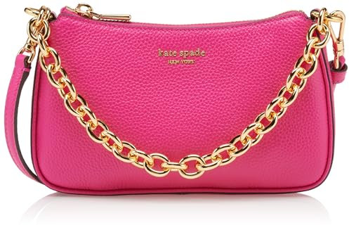 Kate Spade New York Jolie Umhängetasche aus genarbtem Leder, klein, wandelbar, Wilde Himbeere, Einheitsgröße