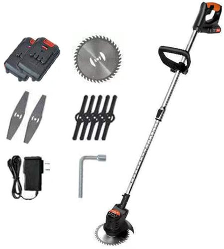 Rusopobe Lithium-Ion Cordless String Trimmer Kit, Lightweight Edger Trimmer Adjustable Weed Wacker with Battery and Charger Garden Power Tools(36V,Battery*2)