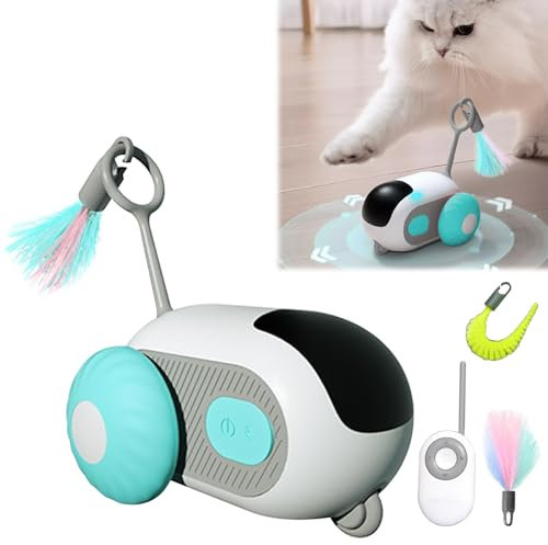 GMHLLES Interactive Cat Toy - Electric, Remote Control, Three Modes, Gravity Induction, Blue