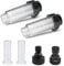 Wasserfilter Gartenschlauch Set, 2 Stück 3/4 Zoll Wasser Vorfilter Wohnmobil Wasserfilter mit 4 Filtereinsatz & 2 Schnelladapter, Filter für Brunnenwasser, Hochdruckreiniger, Gartenpumpe, Wasserhahn