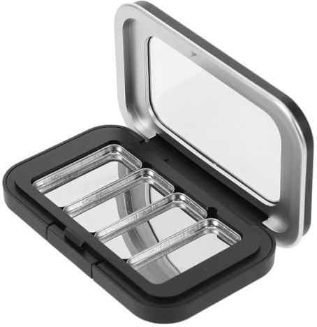 minkissy Scatola Magnetica Compatta Per Ombretti Vuota Da Viaggio Con Coperchio Trasparente Organizer Per Cosmetici Palette Magnetica Riutilizzabile Per Fard Evidenziatore