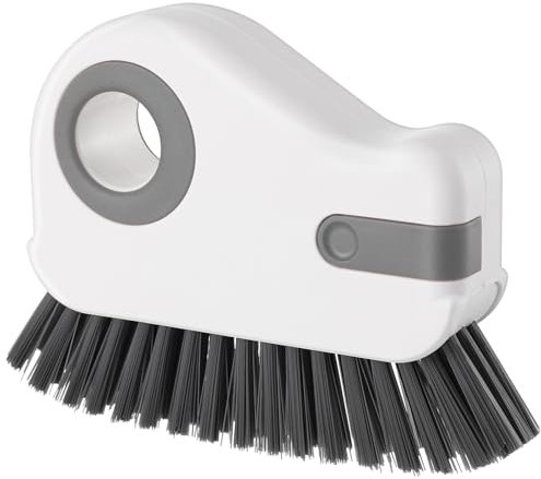 Window Track Cleaning Tools Window Sill Cleaner Tool 2 In 1 Window Groove Crevice Cleaning Brush Corner Scrubber Brush Tool Window Cleaner Tool for Sliding Door Track Showers Bathtub, Grey