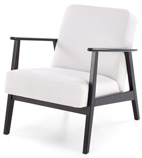 KRESTON Sessel ASENTO, Retro Cocktailsessel aus Massivholz für Wohnzimmer, TV Sessel