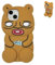 QoKcoahn Case for iPhone 11,3D Kawaii Phone Case Cute Cartoon Ugly Bear with Stand Soft Silicone Funny Protective Gel Cover Women Girls for iPhone 11