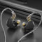 SENECESLI Monitor In Ear, Auriculares IEM para Juegos ZS10 Pro X, Auriculares con Monitor con Cable, Controlador Híbrido 1DD 4BA HiFi Desmontable Chapado en Plata Cable de 2 Pines de