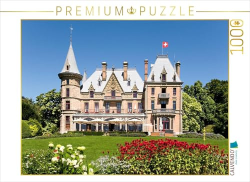 CALVENDO Puzzle Schloss Schadau in Thun (Kanton Bern, Schweiz) | 1000 Teile Lege-Größe 64 x 48 cm Foto-Puzzle für glückliche Stunden