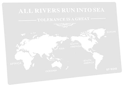 TOPPERFUN Weltkarte Kuchendekorationsschablone Vorlage Für DIY Tortenverzierung Backzubehör Für Kreative Tortendesigns Schablone Für Partykuchen