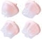 4pcs Boiled Egg Mold, Nonstick Plastic Cute Steamed Egg Mould Egg Bite Mold Hard Boiled Egg Shaper with Oil Brush for Breakfast Sandiwches Snacks (Pink)
