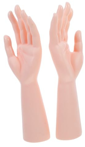 Veemoon 2piezas Adornos Decorativos Hechos Mano Brazos De Maniquí Soporte De Escritorio Soporte Vertical Para Anillos Para Guantes Para Exposición De Joyería Mostrador