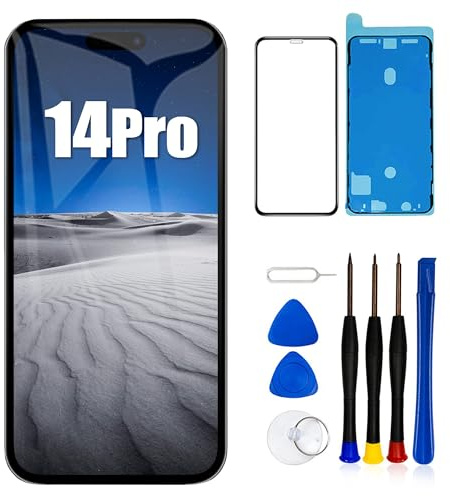 EFAITHLIFE für iPhone 14 Pro Austausch des LCD-Bildschirms 6,1 Zoll Display-Digitalisierer Montage Touchscreen,mit Reparaturwerkzeug für die Rahmenmontage