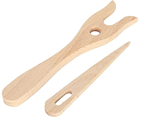 Watris Veiyi Holz Strickgabel, Strickgabel Für, Big Eye Stricknadeln Holz Strickwerkzeuge Webwerkzeuge Für Armband Halskette