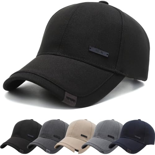 DURINM Baseball Cap Herren Sommer Damen Baumwoll Kappe Verstellbar Atmungsaktiv Einheitsgröße Baseball Cap Damen Unisex Klassische Sonnenschutz Verstellbar Sport Mütze
