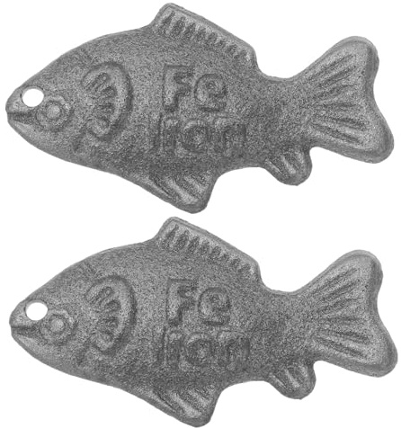 Mikinona 2pcs Iron Fish Cooking Tools for Healthy Cooking for Vegans Athletes Food Grade Fish Tool for Deficiency