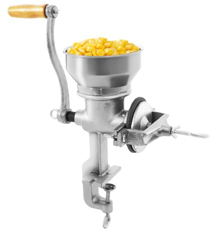 Manuelle Getreidemühle Kornmühle Einstellbare Manual Grain Grinder Mill Handmühle mit Tischklemmen Einstellbare Körnung für Nüsse, Kaffee, Getreide, Samen, Mais und Gewürze